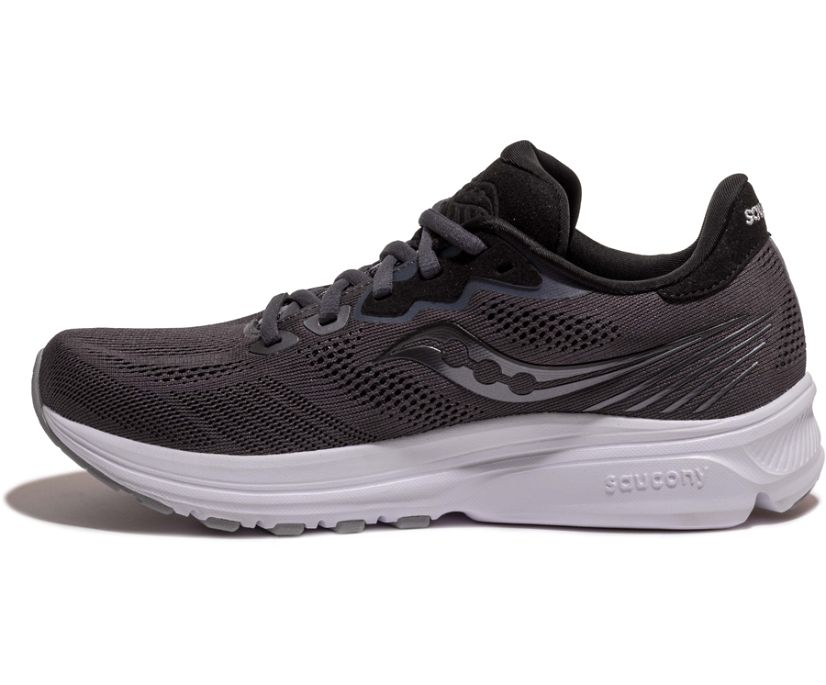 Saucony Ride 14 Wide Women's Running Shoes Grey / Black | Canada 201LISH